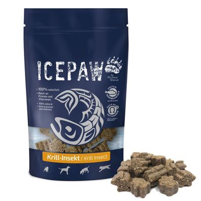 ICEPAW Krill-Insekt - Der hypoallergene Snack mit Insektenprotein & Krill (200g)