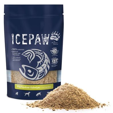 ICEPAW Fischpulver - Der natürliche Appetitanreger aus 100% Dorsch (200g)