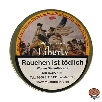 Liberty Pfeifentabak Dose von Dan Tobacco 50g