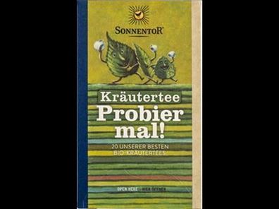 Sonnentor 3x Kräutertee Probier mal!, Doppelkammerbeutel 28,5g