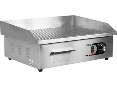 Gastro Grillplatte, geriffelt 3000W 555x430x230mm