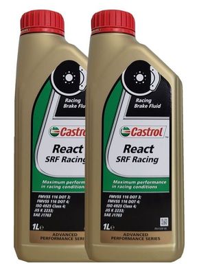 Castrol React SRF Racing ISO 4925 Class 4 SAE J 1703 2x1 Liter Bremsflüssigkeit