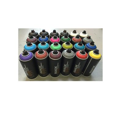 Montana Black 400ml 24er Set Sprühdosen + Ersatzsprühköpfe