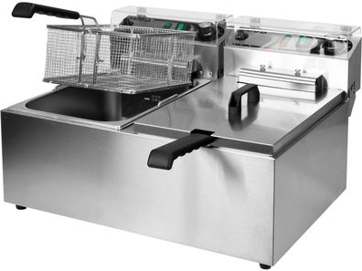 Gastro Fritteuse 2x11,5L 2x5000W 490x595x360mm 380-400V