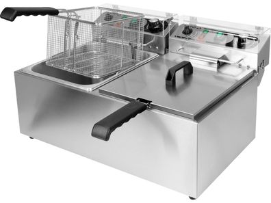 Gastro Fritteuse 2x8L 2x3300W 425x580x335mm