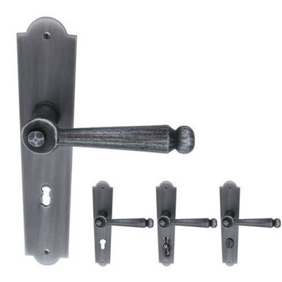 Baumanti Parma Langschildbeschlag BB/PZ/WC Griff Schmiedeeisen schwarz verzinkt