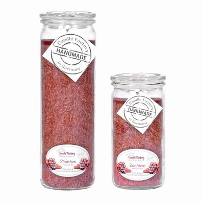 Candle Factory Kerzen-Set Zimtstern Big + Mini Jumbo Duftkerze Dekokerze