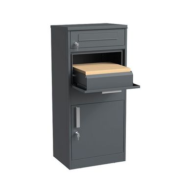 Paketbox Stahl verzinkt anthrazit