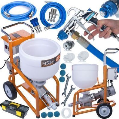 Rosfix Putzmaschine MaxStream18 – 1800W 12L/Min | 28L Tank | für Gips- und Zementputz