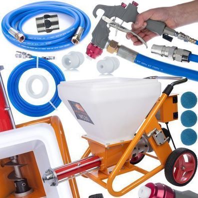 Rosfix Putzmaschine MaxStream30 – 3000W | 16L/Min | 50L Tank | für Gips