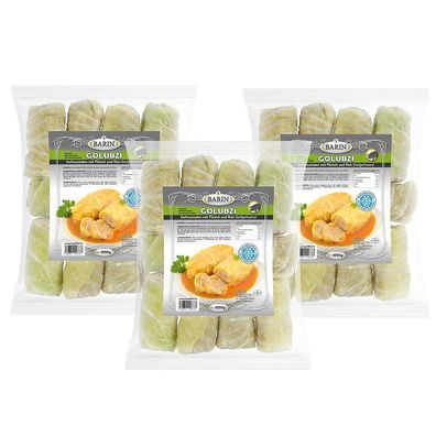 BARIN-Set: 3 x Golubzi - Kohlrouladen mit Fleisch und Reis (gesamt Netto 3 kg)