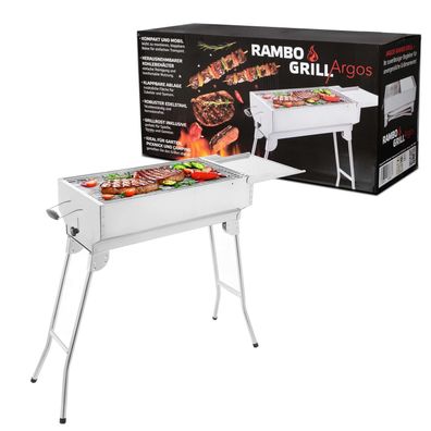 Rambo Grill Argos - hochwertiger Holzkohlegrill aus Edelstahl