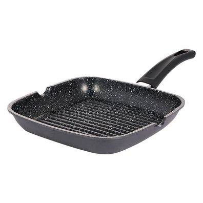 Grillpfanne mit Marmorbeschichtung 24cm Schwarz