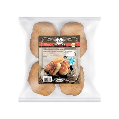 BARIN Piroschki ? Hefeteigtaschen mit Kartoffel, 450g TK (Packungsinhalt 4 Stück)