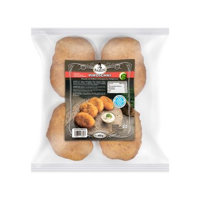 BARIN Piroschki ? Hefeteigtaschen mit Weißkohl, 450 g TK (Packungsinhalt 4 Stück)