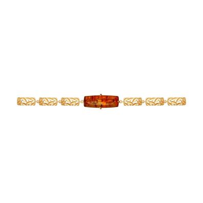 Sokolov Armband vergoldet aus 925 Silber mit Bernstein