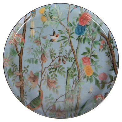 Clayre & Eef Untersetzer für Gläser Ø 11x1 cm Blau Metall (Gr. Ø 11x1 cm)