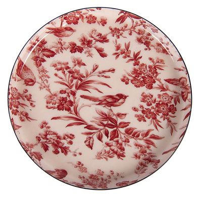 Clayre & Eef Untersetzer für Gläser Ø 11x1 cm Weiß Metall (Gr. Ø 11x1 cm)