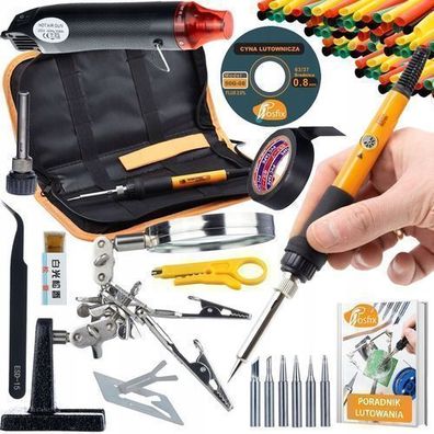 Rosfix Set Lötstation 10in1 – 60W Lötkolben, Heißluft, Zubehör | 220V