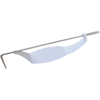 Kaminbesteck Ofengarnitur Schürhaken aus Edelstahl Halterung Weiß