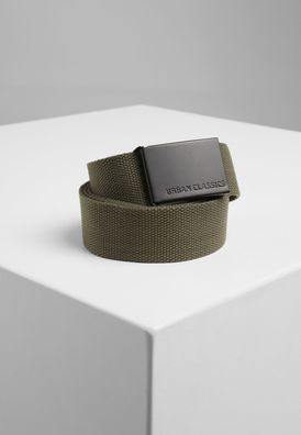 Urban Classics Gürtel Canvas Belts Olive/Black