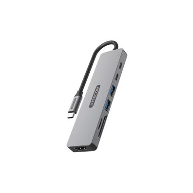 Sitecom 7-in-1 USB-C Stromversorgungs-Multiport-Adapter