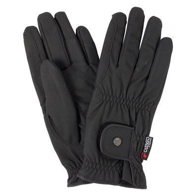 CATAGO Elite Reithandschuhe aus hochwertigem PU-Leder, schwarz