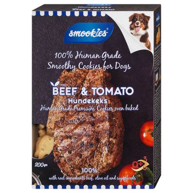 Smookies Rindfleisch & Tomate, 200g - ein Keks, den Hunde lieben!