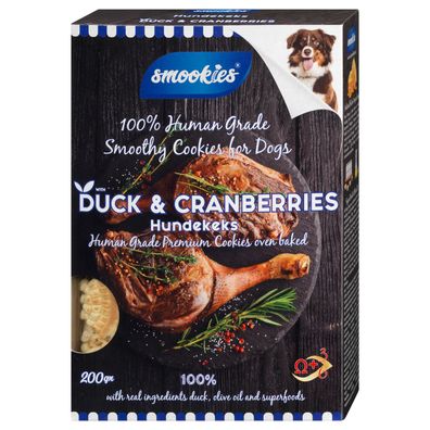 Smookies Duck & Cranberries, 200g - ein Keks, den Hunde lieben!