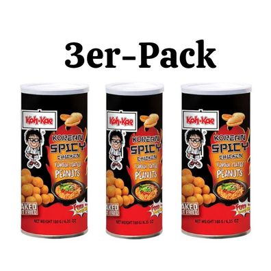 3er-Pack Koh-Kae Erdnüsse Korean Spicy Chicken 180g