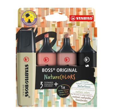 BOSS NatureCOLORS 4er Etui (schlammgrün siena, umbra, schwarz)