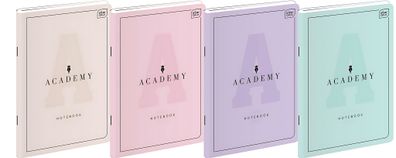 Interdruk Notizheft A5 60 Blatt 90g/m² Akademie Pastellfarben