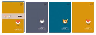 Interdruk 3x Schreibheft Notizheft A5 16 Blatt farbige Linien