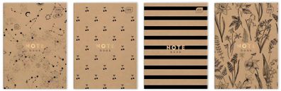 Interdruk Notizbuch A6 32 blanko 70g/m² glattes HS-Kraftpapier