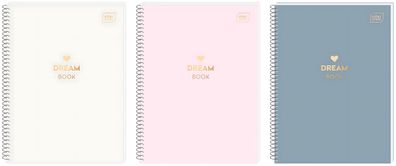 Collegeblock Kollegblock Spiralnotizbuch A5 kariert "Dream Book" 80 Bl