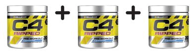 3 x Cellucor C4 Ripped (30 serv) Icy Blue Raspberry