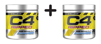 2 x Cellucor C4 Ripped (30 serv) Icy Blue Raspberry