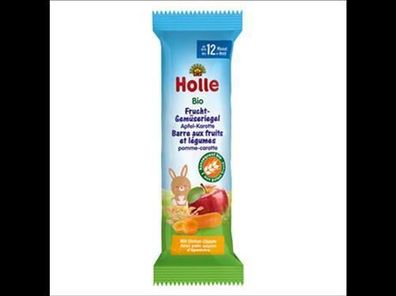 Holle 6x Bio-Frucht-Gemüseriegel Apfel-Karotte 25g