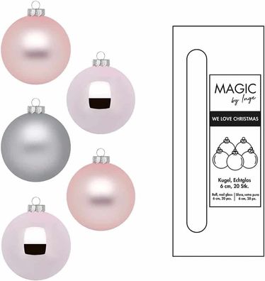 Weihnachtskugeln 20 Stk 6cm Soft Simplicity Inge-Glas
