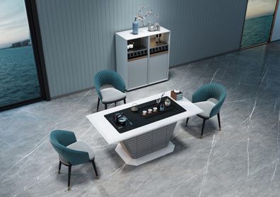 Modernes Esszimmer-Set Esstisch und Vitrinenschrank