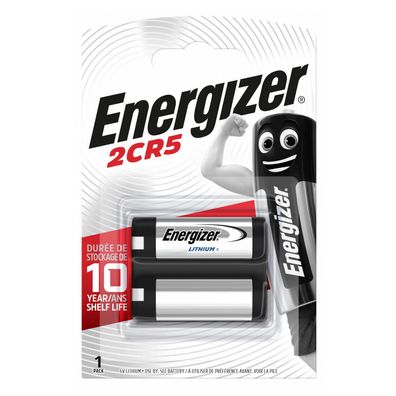 1 x Energizer 2CR5 DL245 2CR5M Lithium Power Photo Batterie 6V im Blister