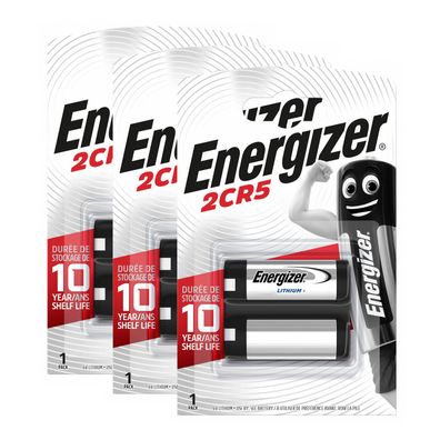 3x Energizer 2CR5 DL245 2CR5M Lithium Power Photo Batterie 6V im Blister