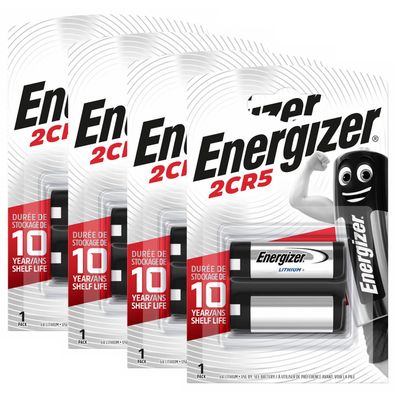 4x Energizer 2CR5 DL245 2CR5M Lithium Power Photo Batterie 6V im Blister