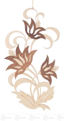 Fensterschmuck Fensterbild Lotusblüten B= x H=ca 14,5 cmx27 cm NEU Erzgebirge