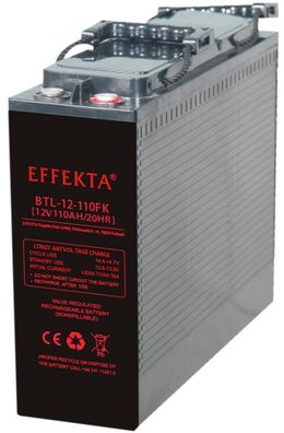 Effekta BTL 12-110FK Frontterminal Blei-Vlies Akku AGM VRLA 12V 110Ah