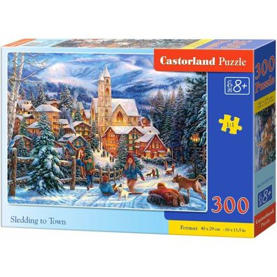 Castorland Puzzle Schlittenfahren in der Stadt 300 Teile
