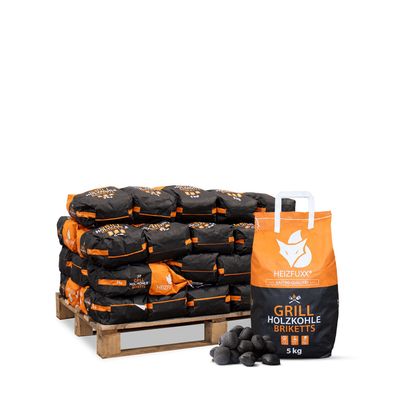 Heizfuxx Grillbriketts 5kg x 35 Sack 175kg 35er Palette