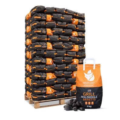 Heizfuxx Grillbriketts 5kg x 130 Sack 650kg Palette