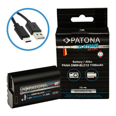 PATONA Platinum Akku USB-C Input für Panasonic DMW-BLC12