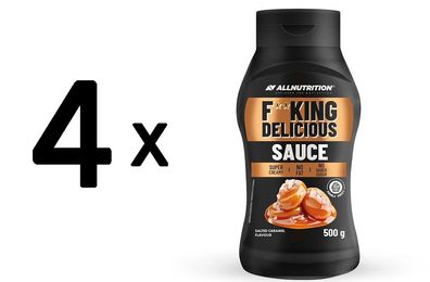 4 x Allnutrition Fitking Delicious Sauce, Salted Caramel - 500g